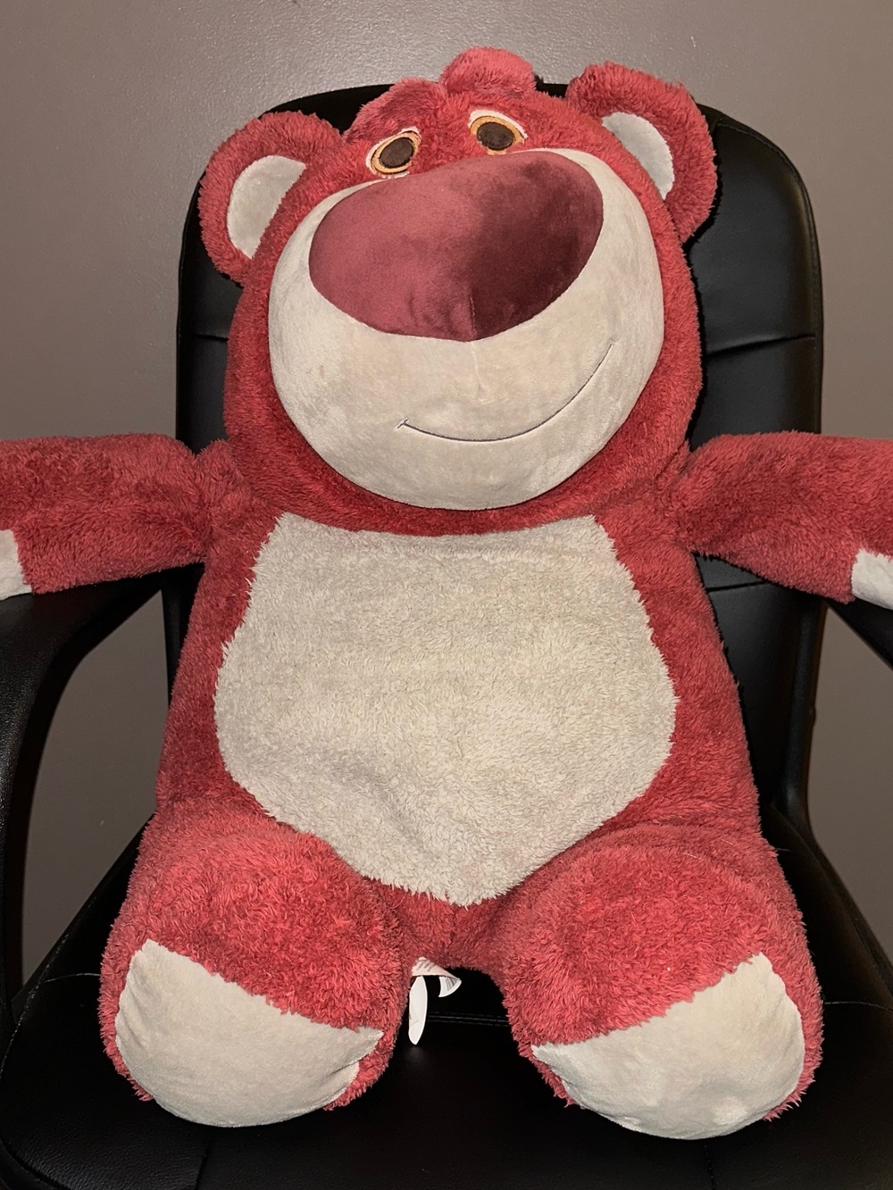 Disney Lotso Plush Bear - Pink and Cream